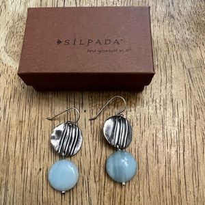 Vintage Silpada Sterling Silver and Quartzite Earrings W2018